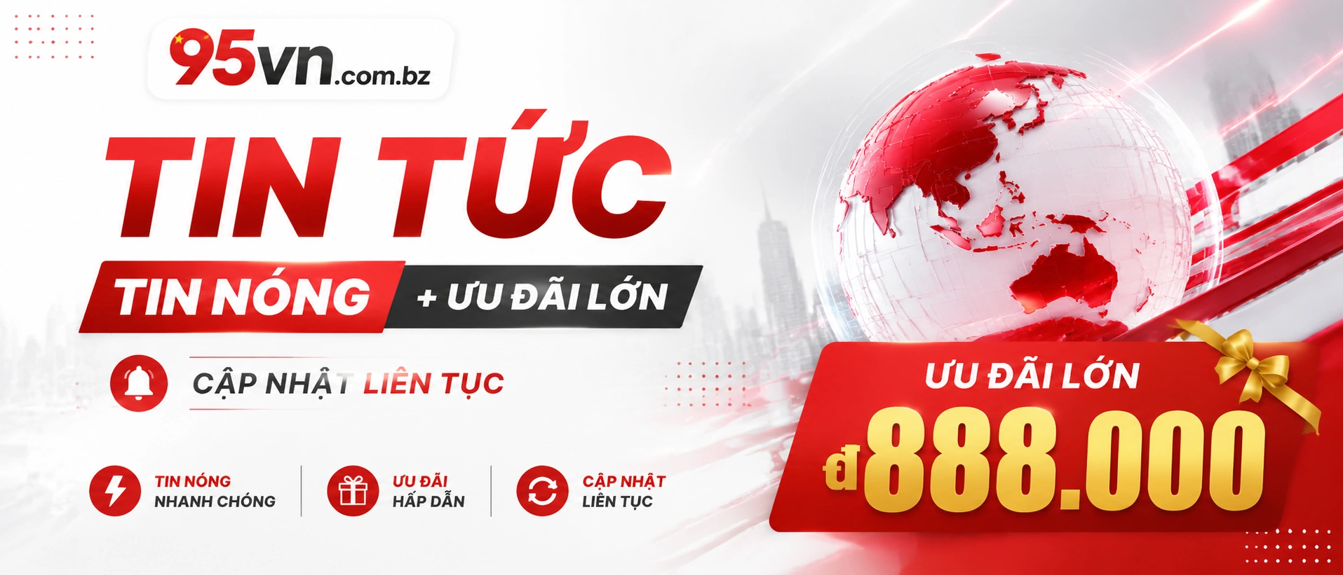 Bảng tin cập nhật trên giao diện di động
